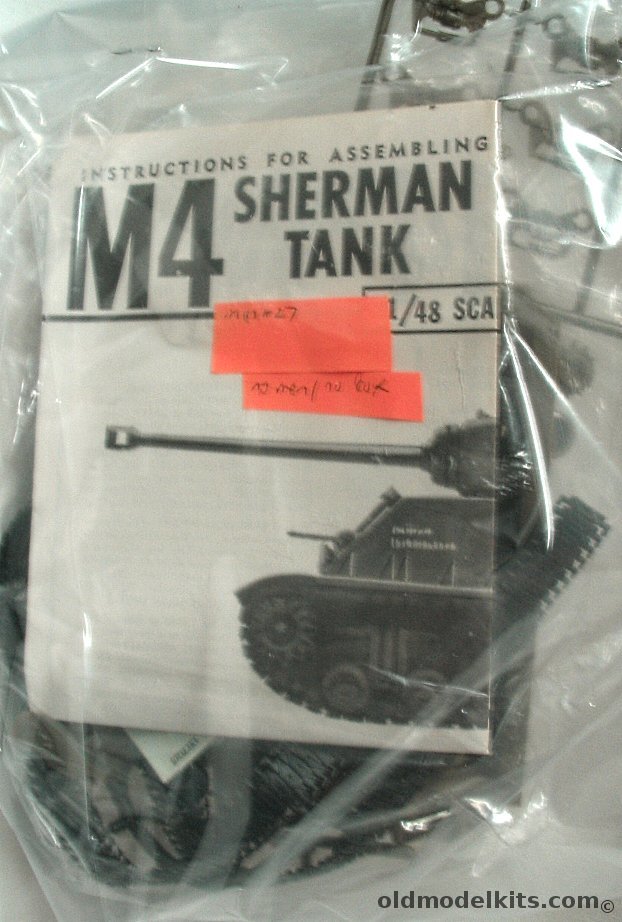 Aurora 1/48 M4 Sherman Tank Bagged plastic model kit